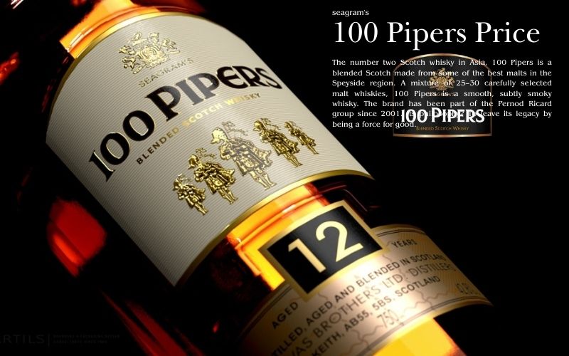 100 Pipers 750ml Price in Kolkata