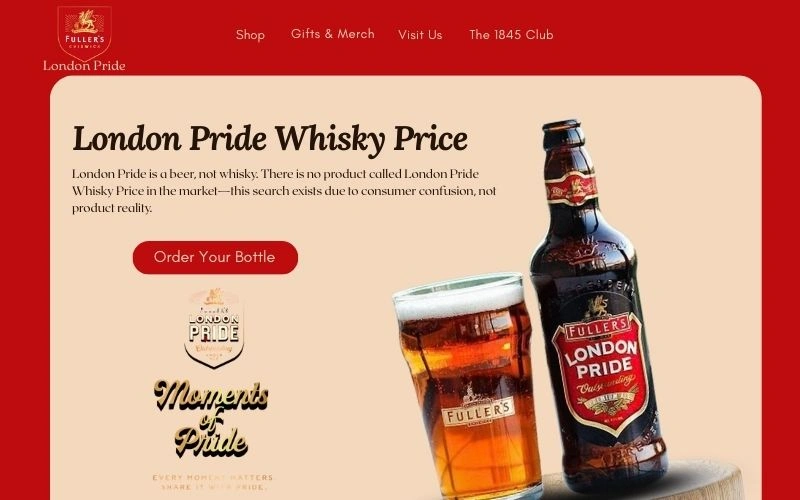 London Pride Whisky Price