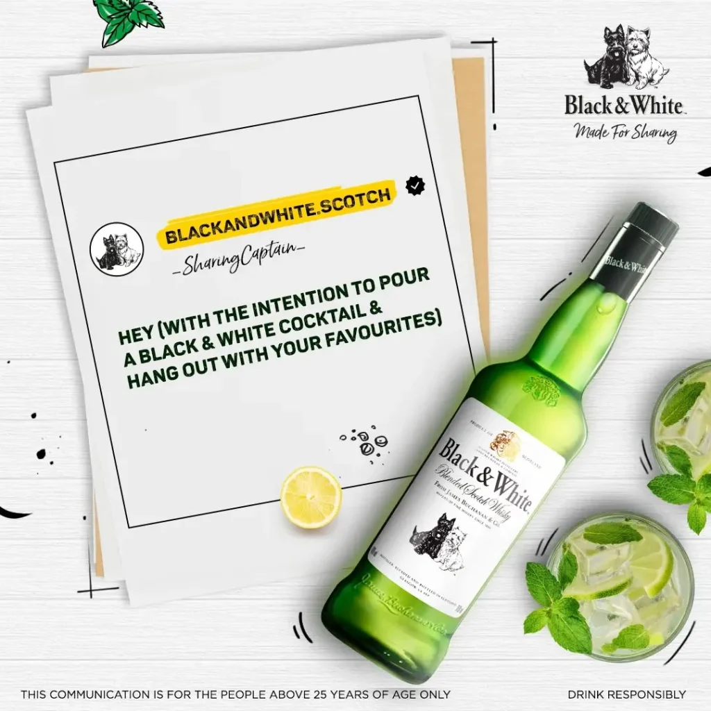 Black and White Whisky Price in Bangalore